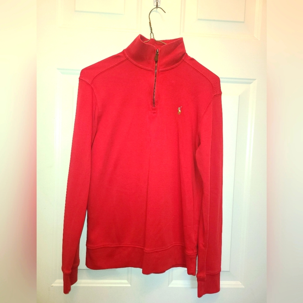 Ralph Lauren Red Quarter-Zip Pullover YL